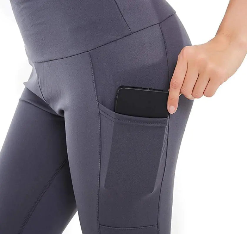 High Waist Yoga Pants with Double Pockets