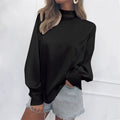 High Neck Lantern Sleeve Top