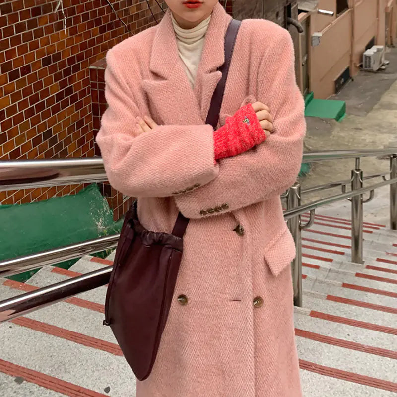 Loose Long Sleeve Retro Coat with Timeless Style