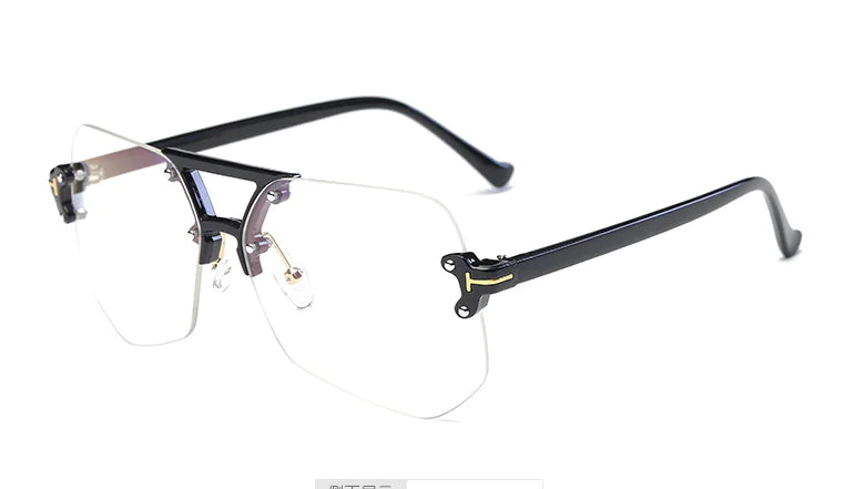 Irregular Gray Ant Frameless Sunglasses