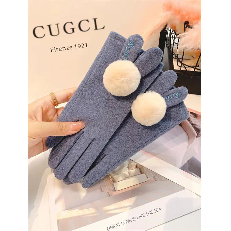 Fleece Ball Lightweight Cycling Gloves for Warmth