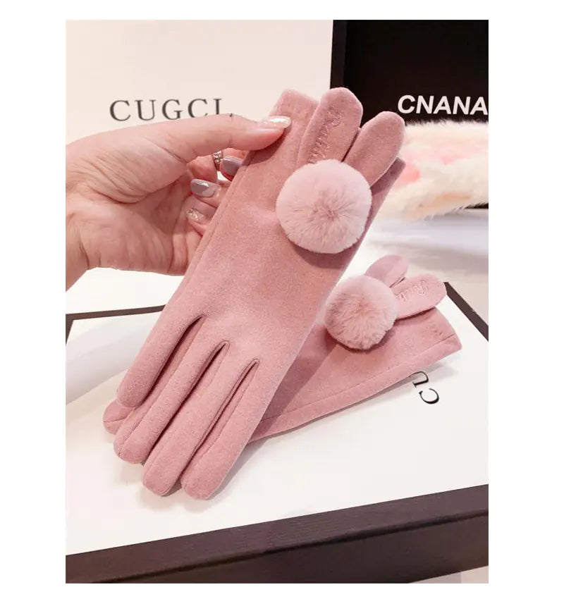 Fleece Ball Lightweight Cycling Gloves for Warmth