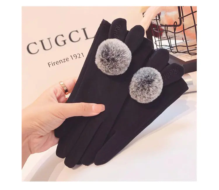 Fleece Ball Lightweight Cycling Gloves for Warmth