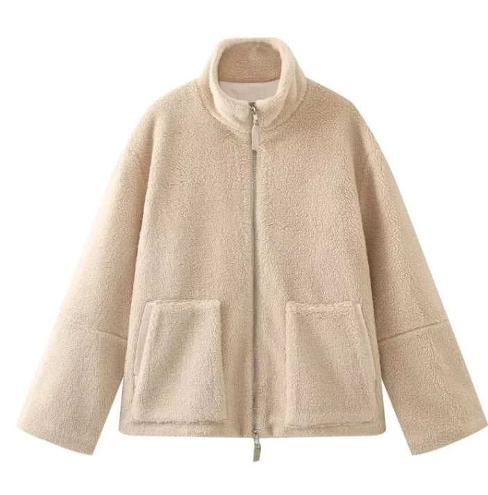 LuxeLamb Wool Turtleneck Coat