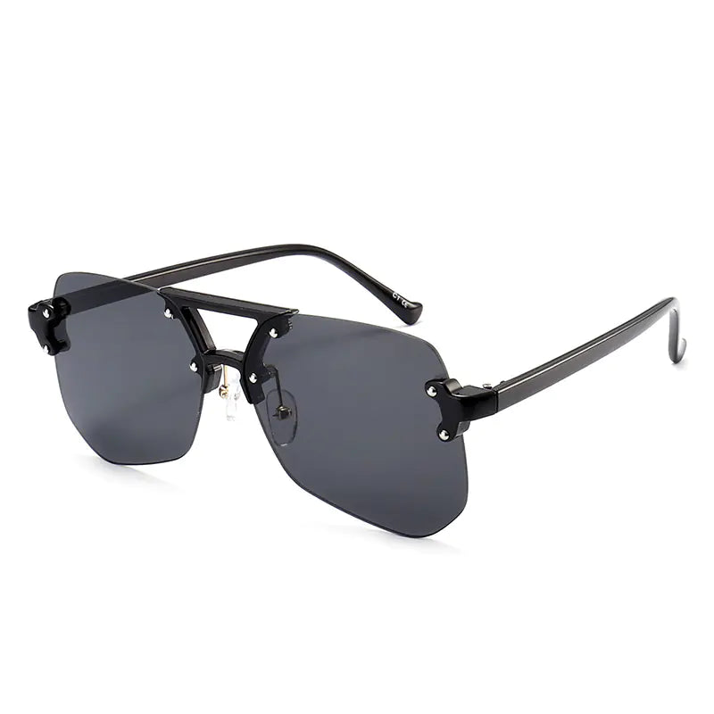 Irregular Gray Ant Frameless Sunglasses