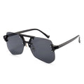 Irregular Gray Ant Frameless Sunglasses