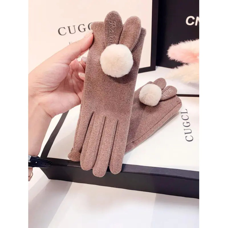 Fleece Ball Lightweight Cycling Gloves for Warmth